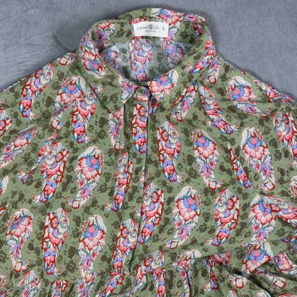 Natural Life Green Floral Midi Dress - Picture 4 of 6